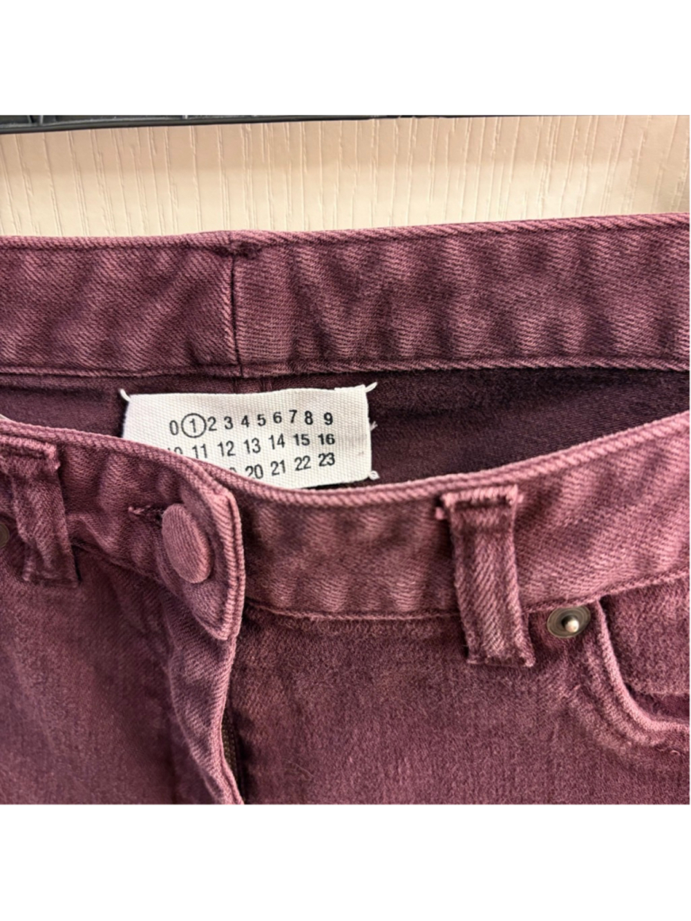 Women's Maison Martin Margiela Burgundy Skinny Jeans Size 6